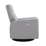 Fauteuil Berçant et Pivotant Nelly - Como Dove Gris / Noir avec Mécanisme Électrique-Jaymar BB-JAM-525-COMO-61-CLÉMENT