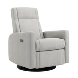 Fauteuil Berçant et Pivotant Nelly - Nubia Silver / Noir avec Mécanisme Électrique-Jaymar BB-JAM-525-NUBIA-57-CLÉMENT