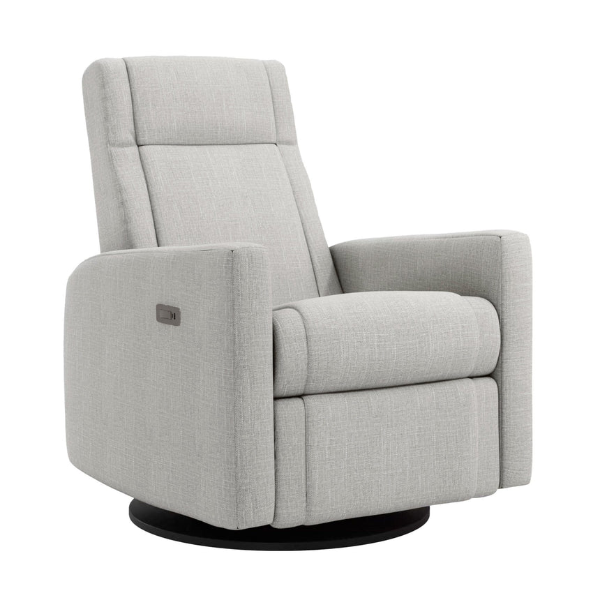 Fauteuil Berçant et Pivotant Nelly - Nubia Silver / Noir avec Mécanisme Électrique-Jaymar BB-JAM-525-NUBIA-57-CLÉMENT