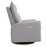 Fauteuil Berçant et Pivotant Arya - Como Dove Gris avec Mécanisme Électrique-Jaymar BB-JAM-526-COMO-61-CLÉMENT