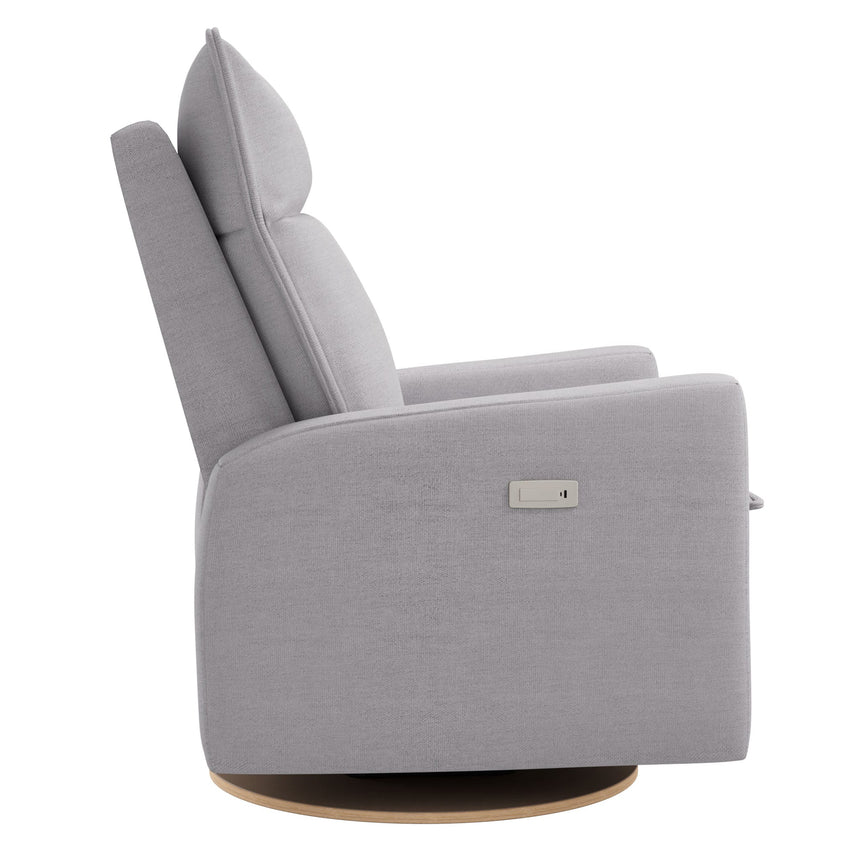 Fauteuil Berçant et Pivotant Arya - Como Dove Gris avec Mécanisme Électrique-Jaymar BB-JAM-526-COMO-61-CLÉMENT