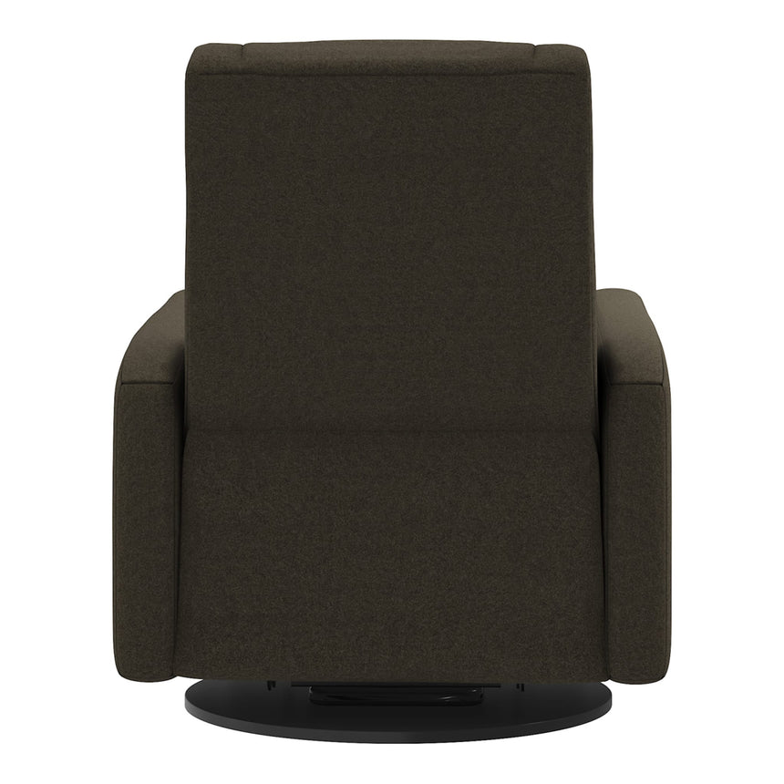 Grand Fauteuil Berçant et Pivotant Nelly avec Mécanisme Électrique - Tissu Anti-tache Mojo Espresso-Jaymar BB-JAM-525-ESPRE006-CLÉMENT