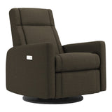 Grand Fauteuil Berçant et Pivotant Nelly avec Mécanisme Électrique - Tissu Anti-tache Mojo Espresso-Jaymar BB-JAM-525-ESPRE006-CLÉMENT
