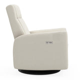 Fauteuil Berçant et Pivotant Nelly - Henequen avec Mécanisme Électrique (Tissu anti-tache)-Jaymar BB-JAM-525-HENEQ-01-CLÉMENT