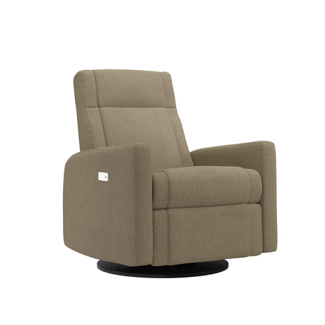 Grand Fauteuil Berçant et Pivotant Nelly avec Mécanisme Électrique - Tissu Anti-tache Tessa Mocha-Jaymar BB-JAM-525-MOCHA606-CLÉMENT