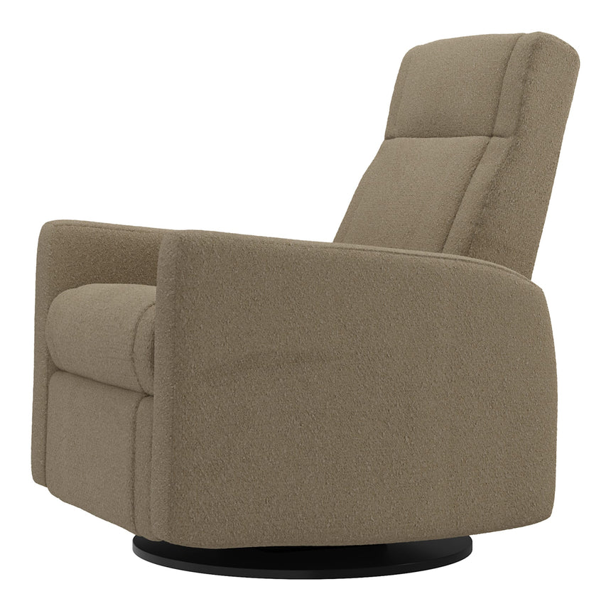 Grand Fauteuil Berçant et Pivotant Nelly avec Mécanisme Électrique - Tissu Anti-tache Tessa Mocha-Jaymar BB-JAM-525295-MO606-CLÉMENT