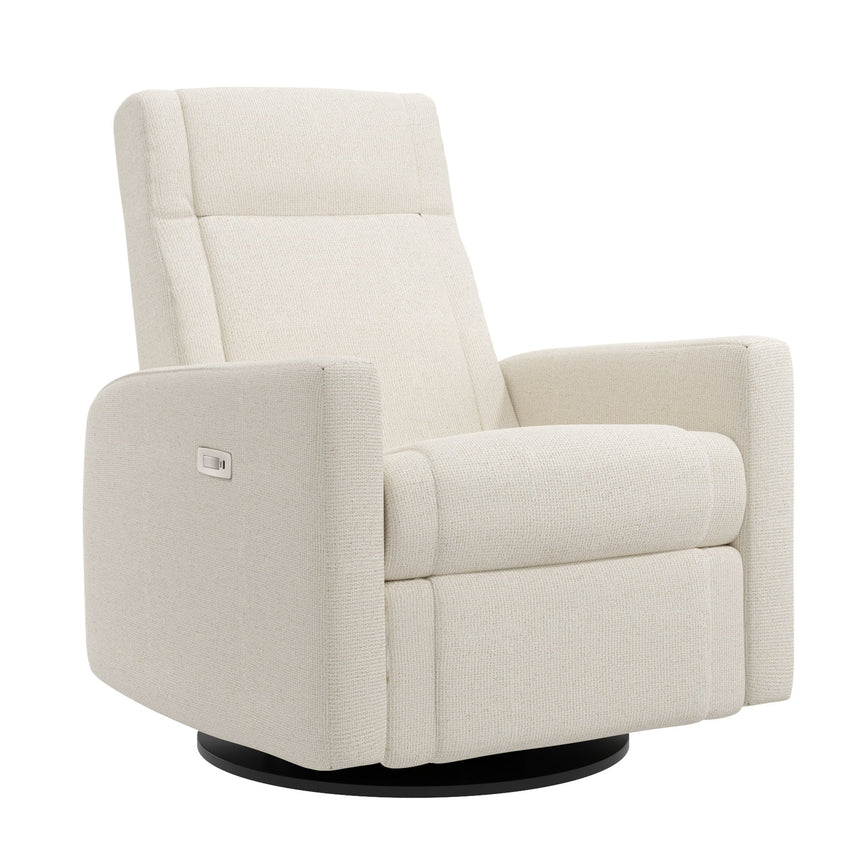 Grand Fauteuil Berçant et Pivotant Nelly avec Mécanisme Électrique - Tissu Anti-tache Alta™ 10-Jaymar BB-JAM-525295ALTA10-CLÉMENT