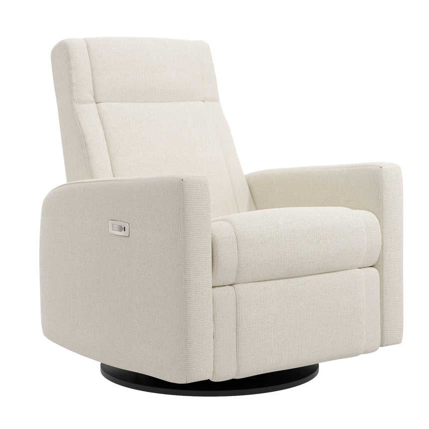 Grand Fauteuil Berçant et Pivotant Nelly avec Mécanisme Électrique - Tissu Anti-tache Alta™ 10-Jaymar BB-JAM-525295ALTA10-CLÉMENT