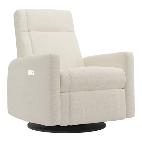 Grand Fauteuil Berçant et Pivotant Nelly avec Mécanisme Électrique - Henequen (Tissu anti-tache)-Jaymar BB-JAM-525295HENE01-CLÉMENT
