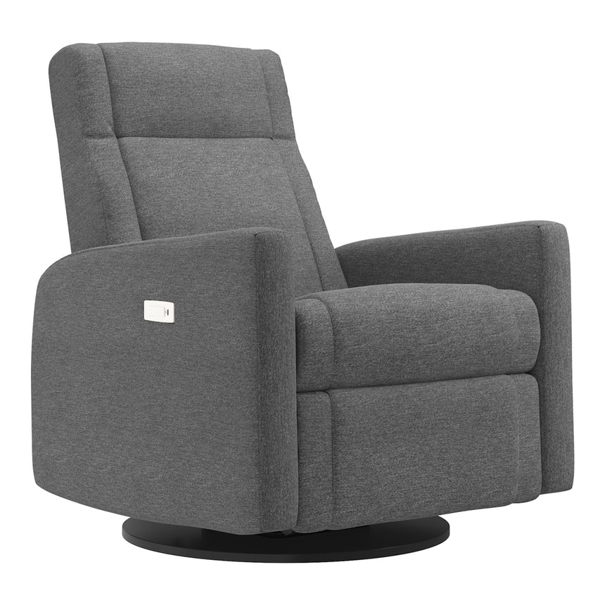 Grand Fauteuil Berçant et Pivotant Nelly avec Mécanisme Électrique - Nexus Charcoal-Jaymar BB-JAM-525295NEXU59-CLÉMENT