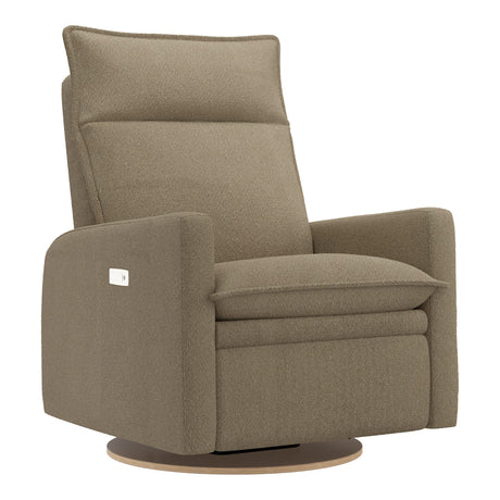 Grand Fauteuil Berçant et Pivotant Arya avec Mécanisme Électrique - Tissu Anti-tache Tessa Mocha-Jaymar BB-JAM-526-MOCHA606-CLÉMENT