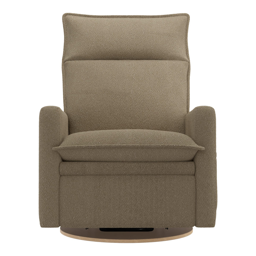 Grand Fauteuil Berçant et Pivotant Arya avec Mécanisme Électrique - Tissu Anti-tache Tessa Mocha-Jaymar BB-JAM-526-MOCHA606-CLÉMENT