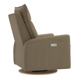 Grand Fauteuil Berçant et Pivotant Arya avec Mécanisme Électrique - Tissu Anti-tache Tessa Mocha-Jaymar BB-JAM-526-MOCHA606-CLÉMENT