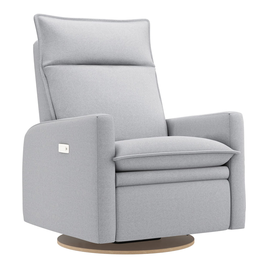Grand Fauteuil Berçant et Pivotant Arya avec Mécanisme Électrique - Arlo Heather Silver-Jaymar BB-JAM-526295ARLO57-CLÉMENT