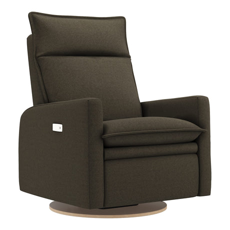 Grand Fauteuil Berçant et Pivotant Arya avec Mécanisme Électrique - Tissu Anti-tache Mojo Espresso-Jaymar BB-JAM-526295ESP006-CLÉMENT