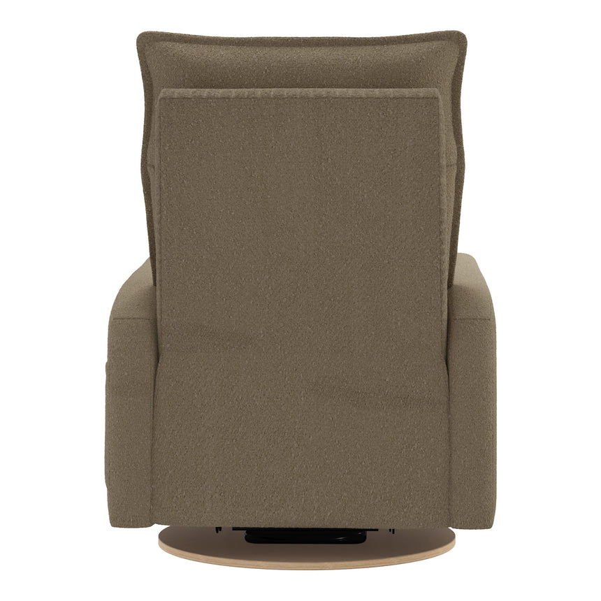 Grand Fauteuil Berçant et Pivotant Arya avec Mécanisme Électrique - Tissu Anti-tache Tessa Mocha-Jaymar BB-JAM-526295MOC606-CLÉMENT