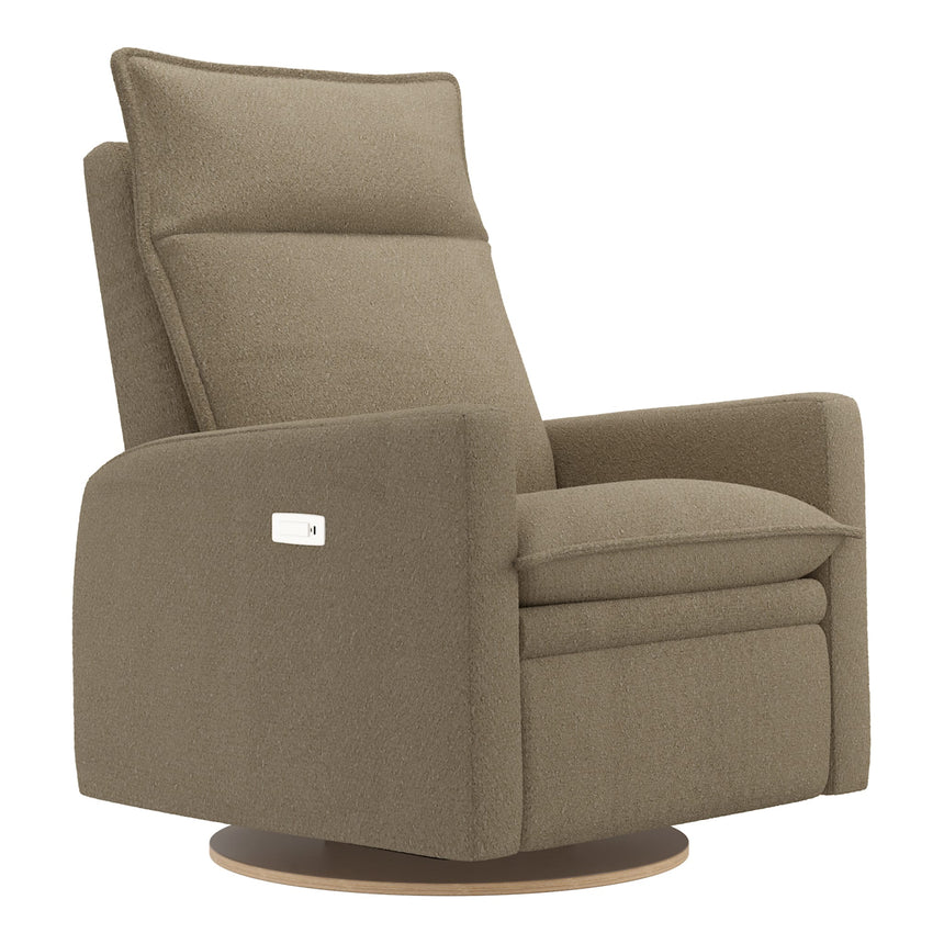 Grand Fauteuil Berçant et Pivotant Arya avec Mécanisme Électrique - Tissu Anti-tache Tessa Mocha-Jaymar BB-JAM-526295MOC606-CLÉMENT
