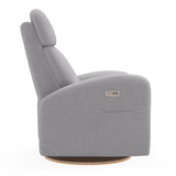 Fauteuil Berçant Inclinable Pivotant Hailey Como Dove Grey avec Mécanisme Électrique-Jaymar BB-JAM-527-COMO-61-CLÉMENT