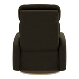 Grand Fauteuil Berçant Inclinable Pivotant Hailey avec Mécanisme Électrique - Tissu Anti-tache Mojo Espresso-Jaymar BB-JAM-527-ESPRE006-CLÉMENT