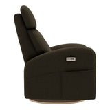 Grand Fauteuil Berçant Inclinable Pivotant Hailey avec Mécanisme Électrique - Tissu Anti-tache Mojo Espresso-Jaymar BB-JAM-527-ESPRE006-CLÉMENT