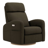 Grand Fauteuil Berçant Inclinable Pivotant Hailey avec Mécanisme Électrique - Tissu Anti-tache Mojo Espresso-Jaymar BB-JAM-527-ESPRE006-CLÉMENT