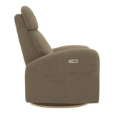 Grand Fauteuil Berçant Inclinable Pivotant Hailey avec Mécanisme Électrique - Tissu Anti-tache Tessa Mocha-Jaymar BB-JAM-527-MOCHA606-CLÉMENT