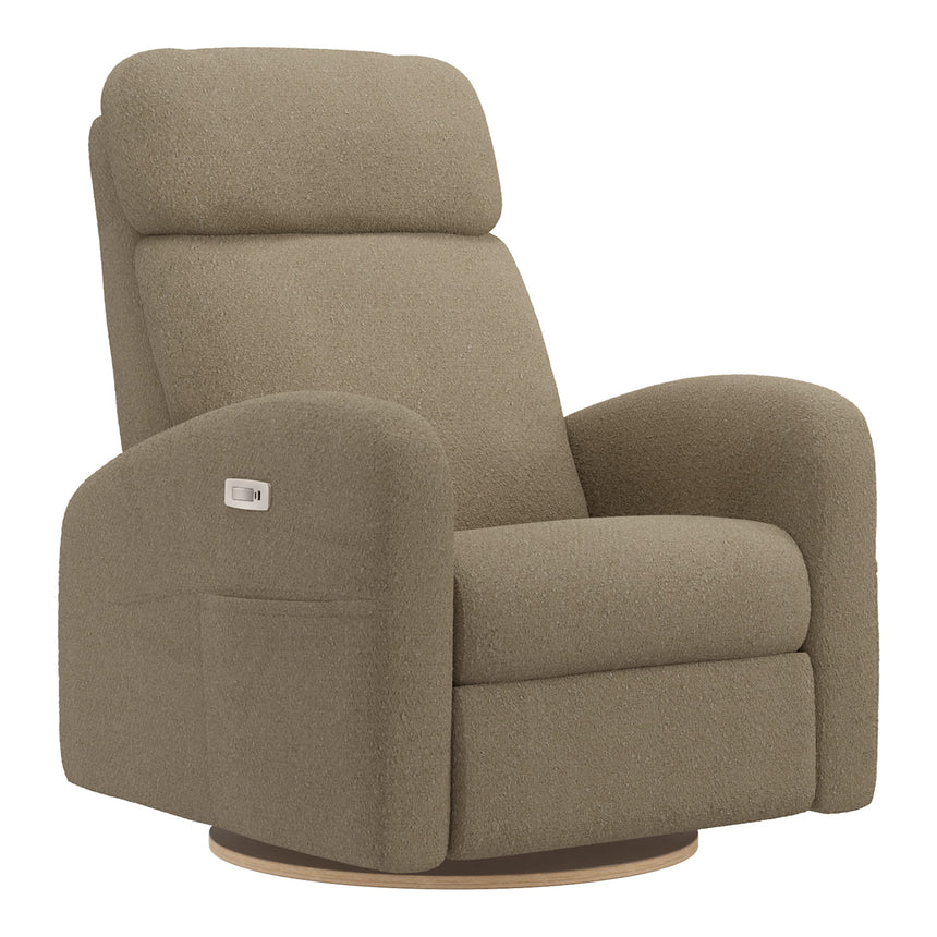 Grand Fauteuil Berçant Inclinable Pivotant Hailey avec Mécanisme Électrique - Tissu Anti-tache Tessa Mocha-Jaymar BB-JAM-527-MOCHA606-CLÉMENT