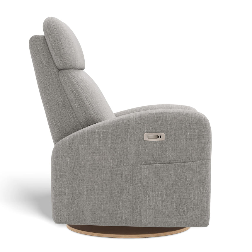Fauteuil Berçant Inclinable Pivotant Hailey Nubia Silver avec Mécanisme Électrique-Jaymar BB-JAM-527-NUBIA-57-CLÉMENT