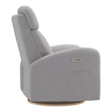 Grand Fauteuil Berçant Inclinable Pivotant Hailey avec Mécanisme Électrique - Como Dove Grey-Jaymar BB-JAM-527295COMO61-CLÉMENT
