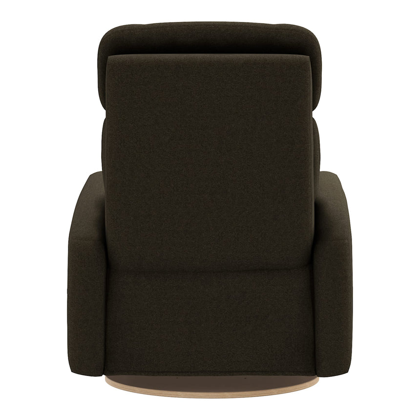 Grand Fauteuil Berçant Inclinable Pivotant Hailey avec Mécanisme Électrique - Tissu Anti-tache Mojo Espresso-Jaymar BB-JAM-527295ESP006-CLÉMENT