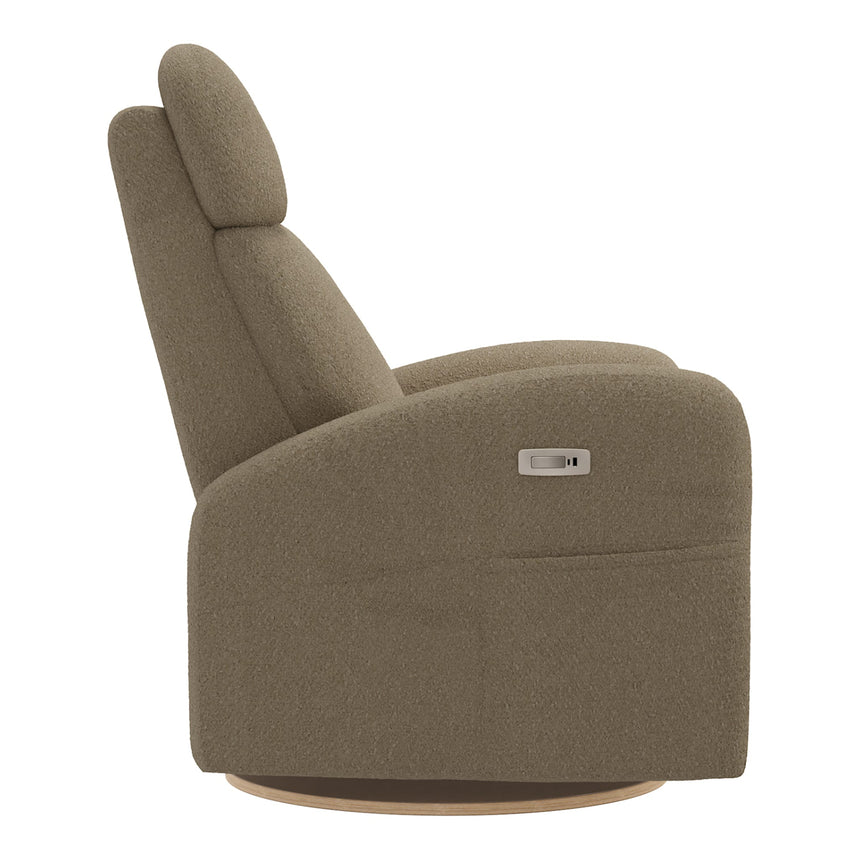 Grand Fauteuil Berçant Inclinable Pivotant Hailey avec Mécanisme Électrique - Tissu Anti-tache Tessa Mocha-Jaymar BB-JAM-527295MOC606-CLÉMENT