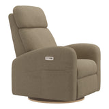Grand Fauteuil Berçant Inclinable Pivotant Hailey avec Mécanisme Électrique - Tissu Anti-tache Tessa Mocha-Jaymar BB-JAM-527295MOC606-CLÉMENT