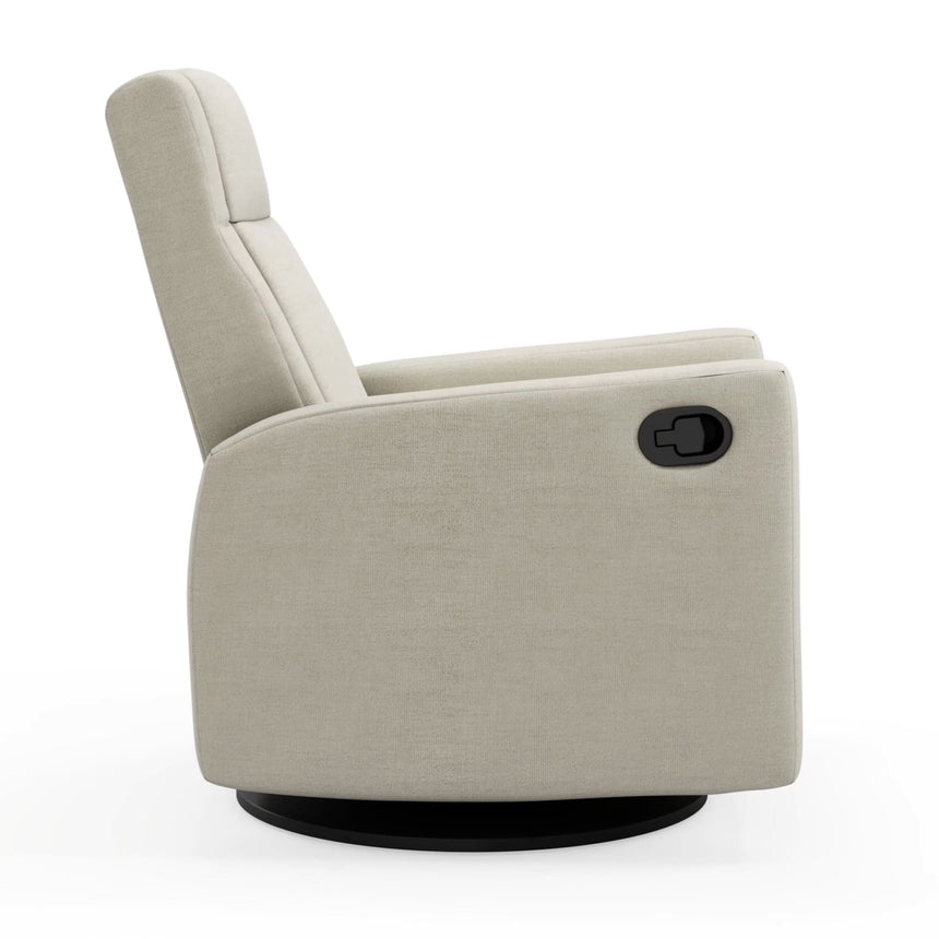 Fauteuil Berçant et Pivotant Nelly - Como Sable / Noir-Jaymar BB-JAM-521-COMO-20-CLÉMENT