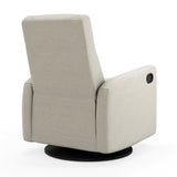 Fauteuil Berçant et Pivotant Nelly - Como Sable / Noir-Jaymar BB-JAM-521-COMO-20-CLÉMENT