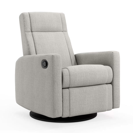 Fauteuil Berçant et Pivotant Nelly - Nubia Silver / Noir-Jaymar BB-JAM-521-NUBIAS57-CLÉMENT