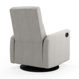 Fauteuil Berçant et Pivotant Nelly - Nubia Silver / Noir-Jaymar BB-JAM-521-NUBIAS57-CLÉMENT