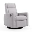 Fauteuil Berçant et Pivotant Nelly - Como Dove Gris / Noir-Jaymar BB-JAM-521-COMO-61-CLÉMENT