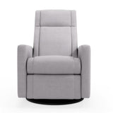 Fauteuil Berçant et Pivotant Nelly - Como Dove Gris / Noir-Jaymar BB-JAM-521-COMO-61-CLÉMENT