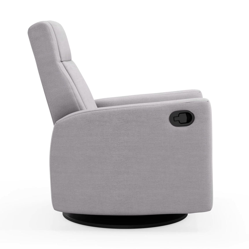 Fauteuil Berçant et Pivotant Nelly - Como Dove Gris / Noir-Jaymar BB-JAM-521-COMO-61-CLÉMENT