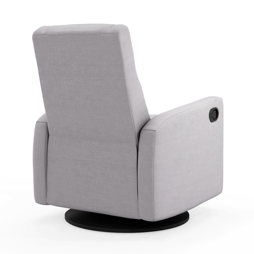 Fauteuil Berçant et Pivotant Nelly - Como Dove Gris / Noir-Jaymar BB-JAM-521-COMO-61-CLÉMENT