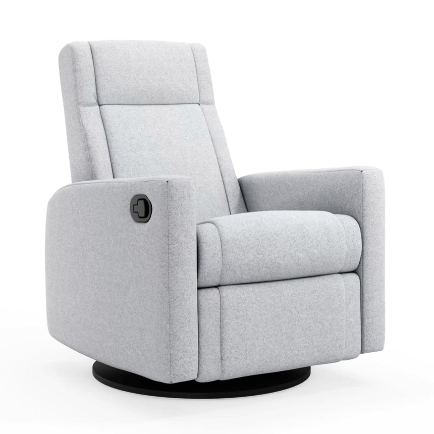 Fauteuil Berçant et Pivotant Nelly - Arlo Heather Gris / Noir-Jaymar BB-JAM-521-ARLO-57-CLÉMENT