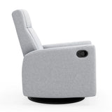Fauteuil Berçant et Pivotant Nelly - Arlo Heather Gris / Noir-Jaymar BB-JAM-521-ARLO-57-CLÉMENT