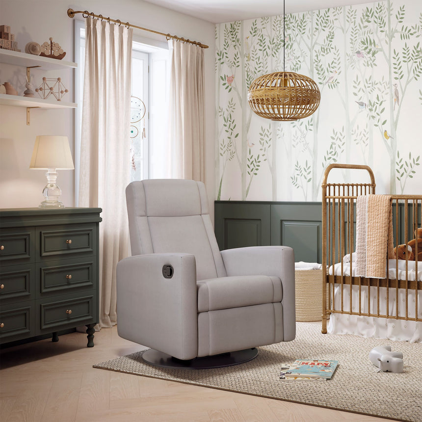 Fauteuil Berçant et Pivotant Nelly - Arlo Heather Gris / Noir-Jaymar BB-JAM-521-ARLO-57-CLÉMENT