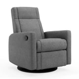 Fauteuil Berçant et Pivotant Nelly - Nexus Charcoal / Noir-Jaymar BB-JAM-521-NEXUS-59-CLÉMENT