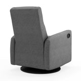 Fauteuil Berçant et Pivotant Nelly - Nexus Charcoal / Noir-Jaymar BB-JAM-521-NEXUS-59-CLÉMENT