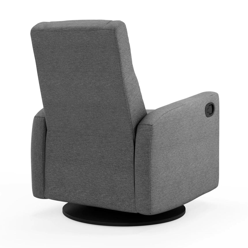 Fauteuil Berçant et Pivotant Nelly - Nexus Charcoal / Noir-Jaymar BB-JAM-521-NEXUS-59-CLÉMENT
