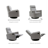 Fauteuil Berçant et Pivotant Nelly - Nexus Charcoal / Noir-Jaymar BB-JAM-521-NEXUS-59-CLÉMENT