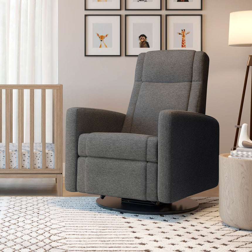 Fauteuil Berçant et Pivotant Nelly - Nexus Charcoal / Noir-Jaymar BB-JAM-521-NEXUS-59-CLÉMENT
