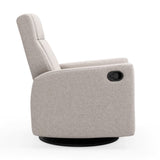Fauteuil Berçant et Pivotant Nelly - Arlo Pearl / Noir-Jaymar BB-JAM-521-ARLO-601-CLÉMENT