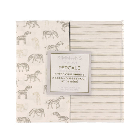 Drap Contour (2) pour Lit de Bébé - Zèbres-Simmons-JAS-24105-CLÉMENT